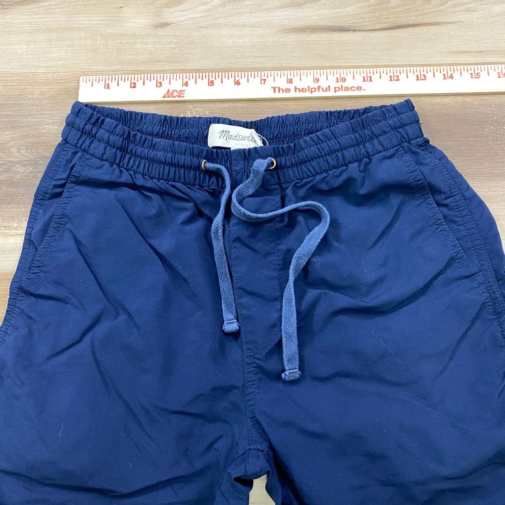 Madewell Nylon Shorts Mens XS Gorpcore Pull On Elastic Waist Navy Blue